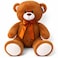 Cuddles Plush Teddy Bear with Satin Ribbon, Brown, 100cm