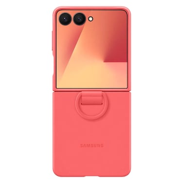 Samsung Silicone Case with Ring for Galaxy Z Flip7, Red