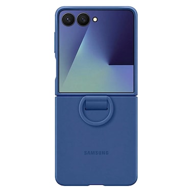 Samsung Silicone Case with Ring for Galaxy Z Flip7, Navy