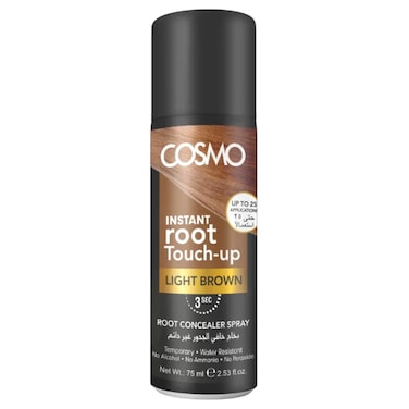 Cosmo Instant Root Touch-Up Concealer Spray, Light Brown, 75ml