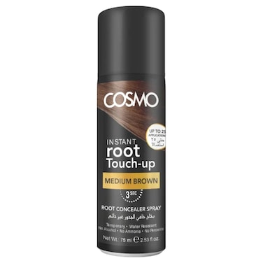 Cosmo Instant Root Touch-Up Concealer Spray, Medium Brown, 75ml