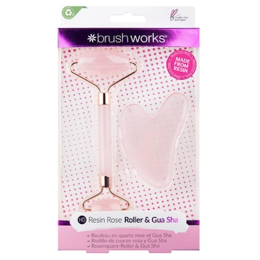 Brushworks HD Resin Rose Roller and Gua Sha