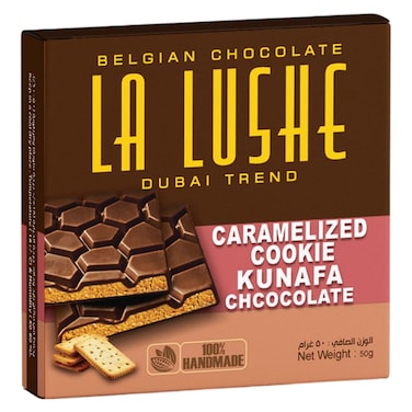 La Lushe Caramelized Cookie Kunafa Chocolate, 50g