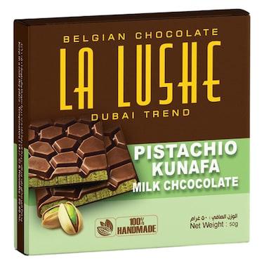 La Lushe Pistachio Kunafa Milk Chocolate, 50g
