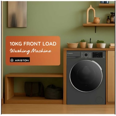 Ariston 10KG Front Load Washing Machine 1400RPM with Pro Smart Inverter Motor Silver ARWF08122SMME (WIFI) Made in TURKEY
