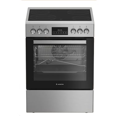 Ariston Electric Cooker ARR6EV520205XME, 60 cm, Silver and Black, 5 Cooking Zones