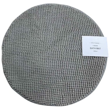 La Collection Home Round Bath Mat Grey, 53cm