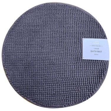 La Collection Home Round Bath Mat Dark Grey, 53cm