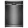 Siemens iQ300 Freestanding Dishwasher, SN23HC25MM, 14 Place Settings, 60 cm, EasyStart Program, Brushed Black
