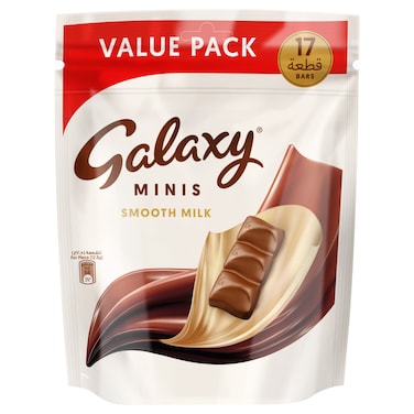 Galaxy Chocolate Minis Smooth Milk, 17 Mini Chocolate Bars, 212.5g