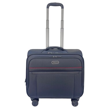Track Travel Vault Pilot Case Soft Luggage Trolley, Blue, 44cm