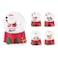 Christmas Santa Waterball, 4 Assorted, 4.5cm