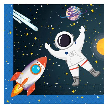 Rocket Space Printed Paper Napkins 2 Ply