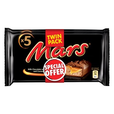 Mars Chocolate Twin Pack of 5, 40g Bar