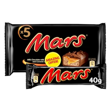 Mars Chocolate Pack of 5, 40g Bar
