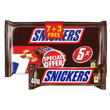 Snickers Chocolate Original, 10 Bars x40g