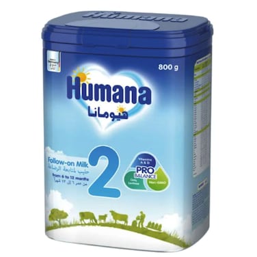 Humana 2 Probalance Follow-on Formula baby milk 6-12 months, 800g