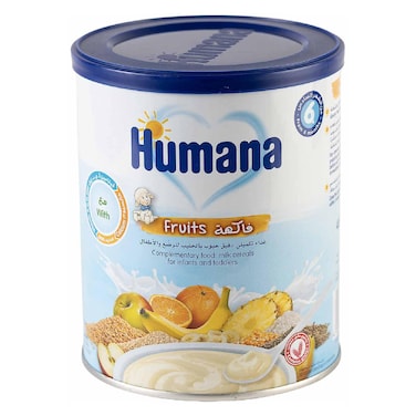 Humana Milk Cereals for Infant and Toodlers, Fruits, from 6 Months, 400g