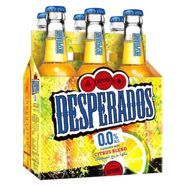 Desperados 0.0% Alcoholic Free Citrus Blend Flavoured Drink, 330ml Pack of 6