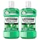 Listerine Zero Alcohol Total Care Gum Protect Milder Taste Fluoride Mouthwash Super Saver Pack, Fresh Mint, 500ml Pack of 2