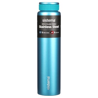 Sistema Double Walled Stainless Steel Water Bottle, 280ml