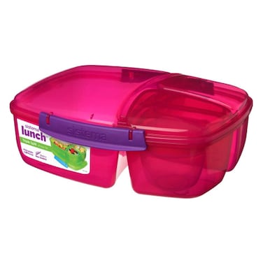 Sistema Triple Split Lunch Box and Yogurt Pot, 2L