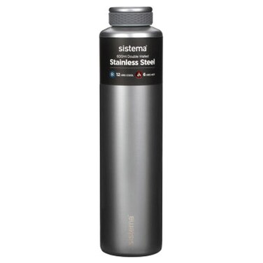 Sistema Double Walled Stainless Steel Water Bottle, 600ml