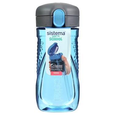 Sistema Back To School Quick Flip Water Bottle, 520ml
