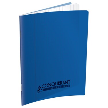Conquerant Classique Seyes Blue Laminated Cover Notebook, 96 Pages