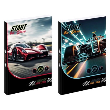 فيكيل أجندة مفكرة بتصميم سباق السيارات