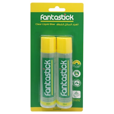 Fantastick Clear Liquid Glue, 50ml 2 PCS