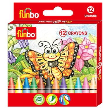 Funbo Crayons Colors, 12 PCS