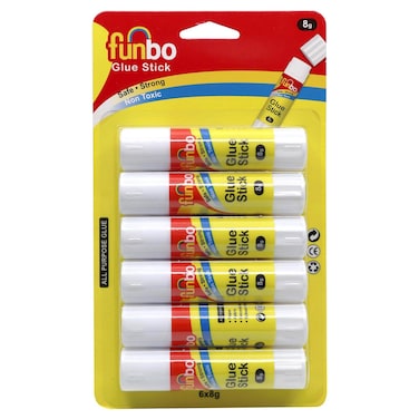 Funbo Glue Stick, 8g 6 PCS