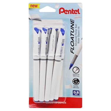 Pentel Floatune Advance 0.8mm Roller Pen, 8 PCS