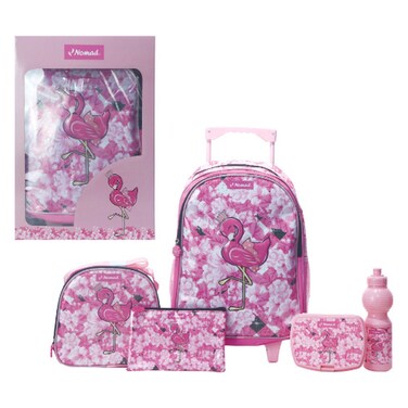 Nomad Flamingo Printed 5-in-1 Primary Trolley Set, 16inch