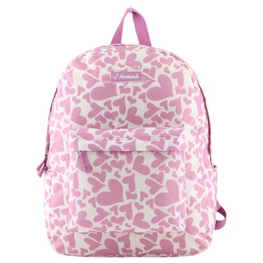 Nomad Heart Printed Teen Backpack 36024, Pink, 16inch