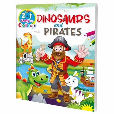 ساوان كتاب تلوين ديناصور وقراصنة