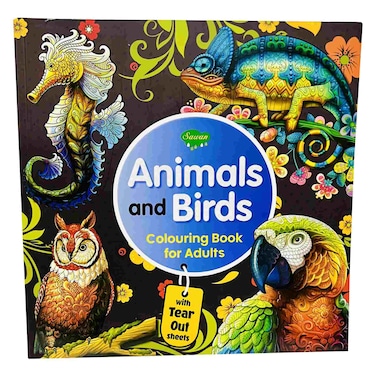 Sawan Animals and Birds Colouring Book for Adults
