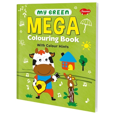 Sawan My Green Mega Colouring Book With Colour Hints
