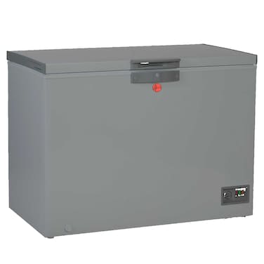 Hoover Single Door Chest Freezer HCF-K393-GR, 393 L, Premium Grey, LED Light