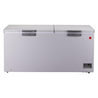 Hoover Double Door Chest Freezer HCF-K643-GR, 643 L, Premium Grey, LED Light