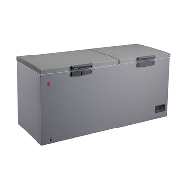Hoover Double Door Chest Freezer HCF-K643-GR, 643 L, Premium Grey, LED Light