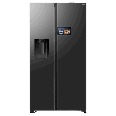 Samsung, 615L, AI Side by Side Refrigerator, Black, RS90F64D1FA