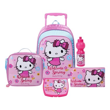 Sanrio Hello Kitty Printed 5-in-1 Trolley Box Set, 16inch