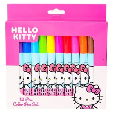 Sanrio Hello Kitty Marker Pen Set, 12 PCS