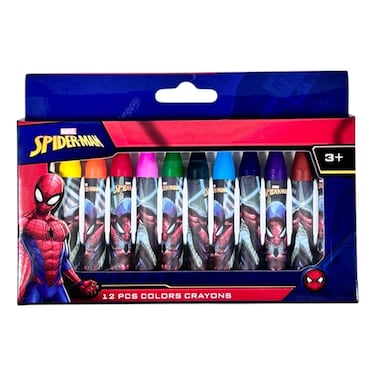 Marvel Spiderman Crayons Colours Blister, 12 PCS