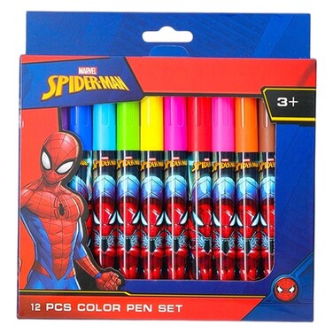 Marvel Spider Man Marker Pen Set, 12 PCS