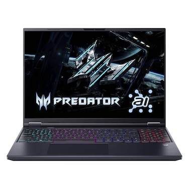 Acer Predator Helios Neo 16 AI Laptop, Intel Core Ultra 9 275HX, 16GB RAM, 1TB SSD, 8GB NVIDIA GeForce RTX 5060 Graphics, 16-Inch WQXGA IPS, Windows 11 Home, Abyssal Black, NH.QVQEM.001