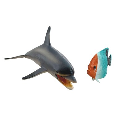 Wenno Animal Planet Ocean Dolphin and Fish in Open Touch Box, 3 Years+, 2 PCS