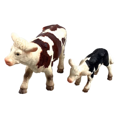 Wenno Animal Planet Farm Animals Cow in Open Touch Box, 3 Years+, 2 PCS